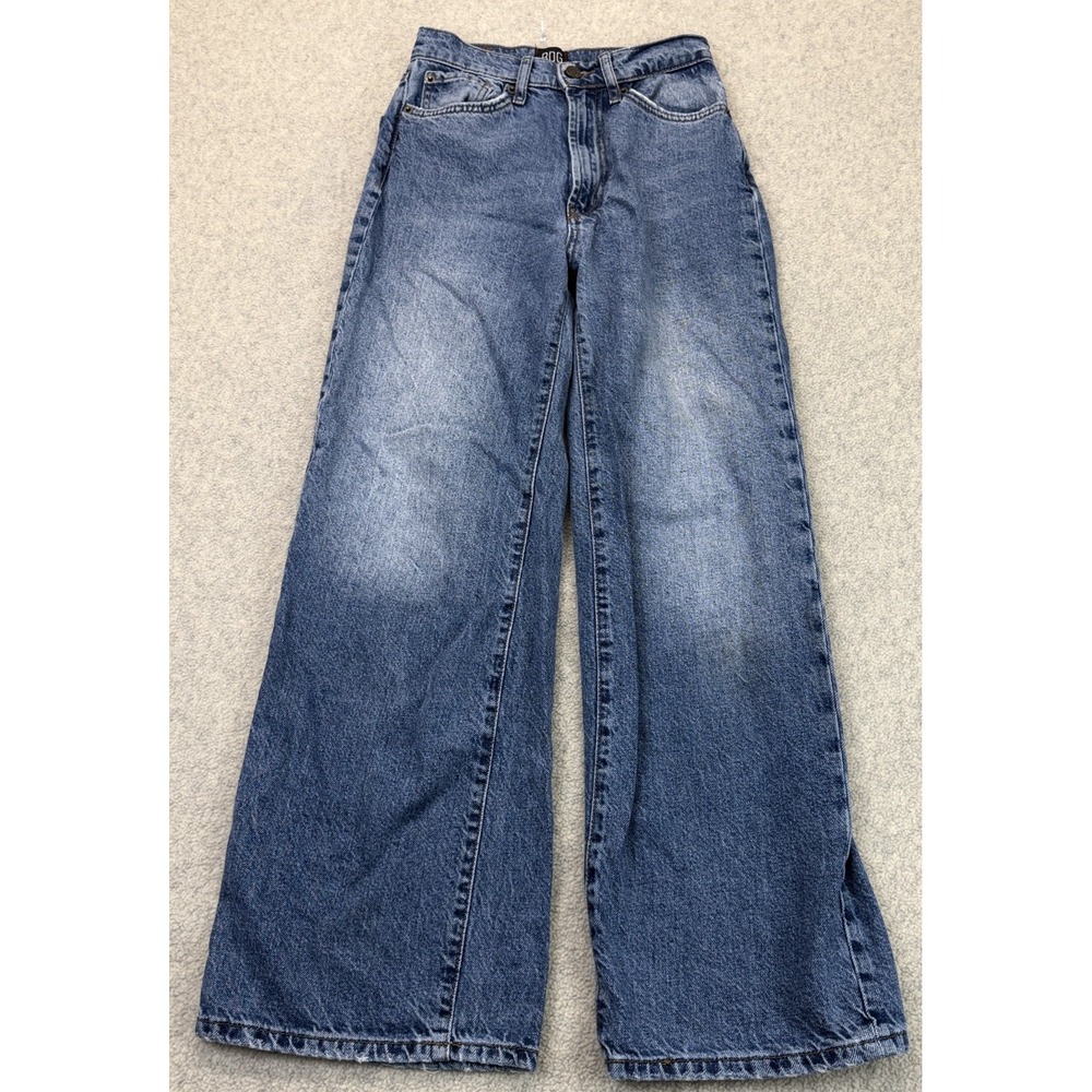 BDG Urban Outfitter Womens Wide Leg Baggy Jeans Blue Denim High Rise Relaxed 25